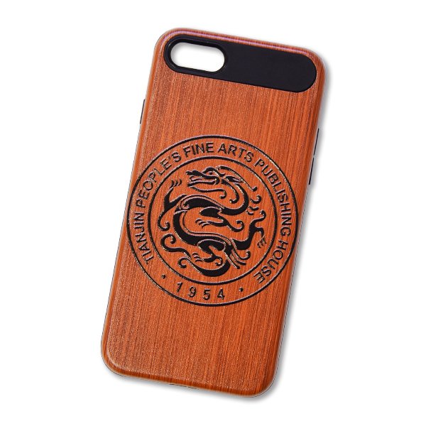 Wholesale iPhone 7 Plus Wood Style Design Case (Dragon)